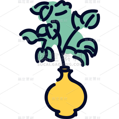 高质量人物插画-植物