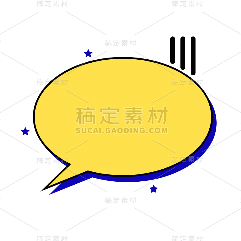 SVG-波普风对话气泡贴纸