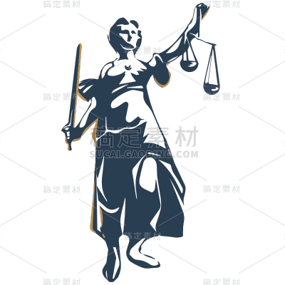 正义女神朱斯提提亚人物插画-SVG3