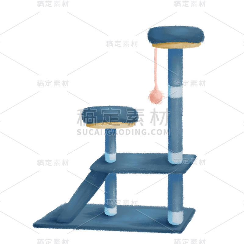 手绘-宠物用品贴纸套系-猫爬架