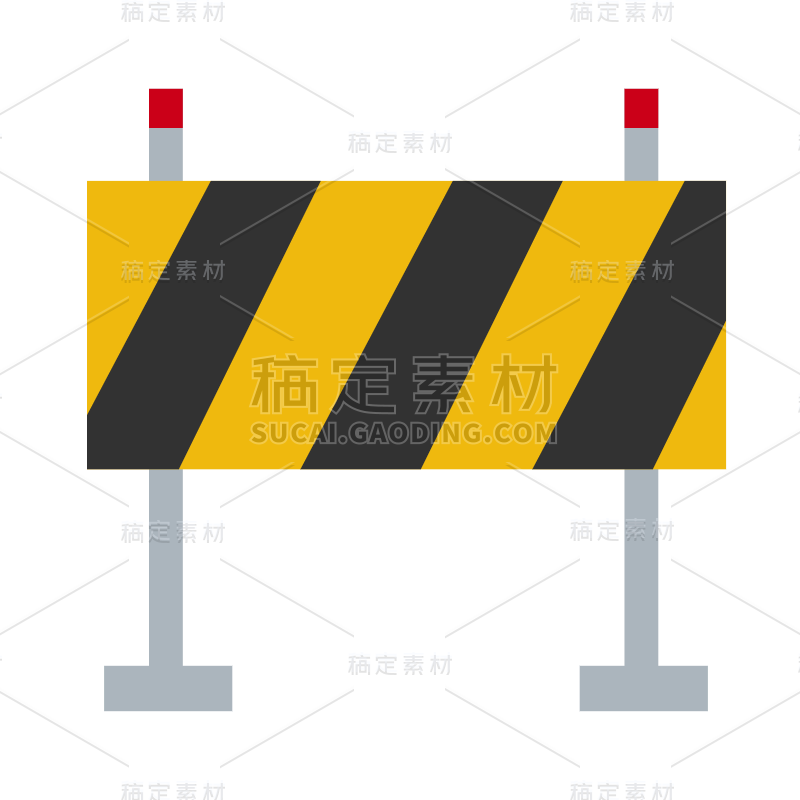 手绘-路面指示牌贴纸