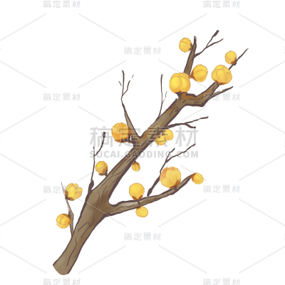 水彩风格-植物花卉贴纸-花卉