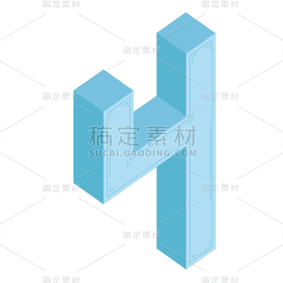 2.5D-扁平数字贴纸-SVG-4