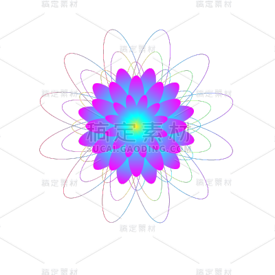 渐变几何装饰贴纸-png1