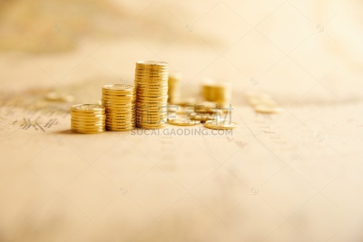 促销系列实景感堆叠金币