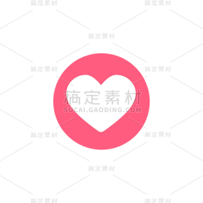 扁平风-手绘设计元素-爱心
