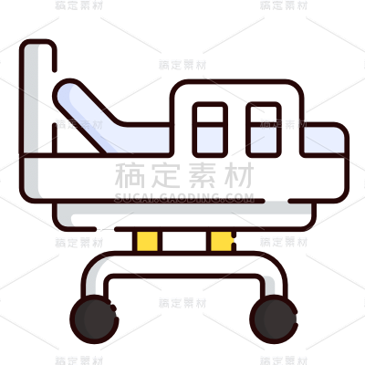 MBE风-医疗元素贴纸-SVG-病床
