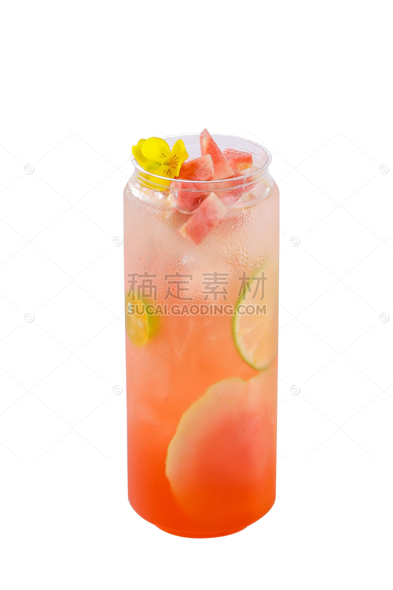 饮品系列实景柠檬红芭乐水果茶饮品