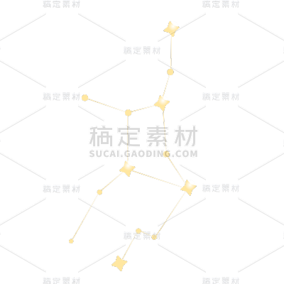 手绘-十二星座天文贴纸-SVG-处女座