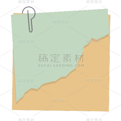 手绘-简约撕纸装饰元素5