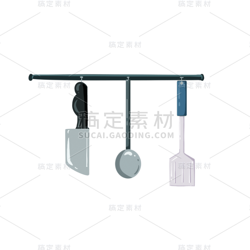 手绘风-厨房用具-刀具