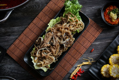 美食系列实景火锅食材毛肚