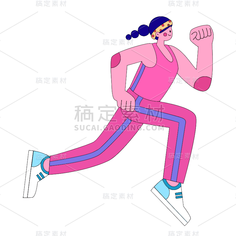 SVG-运动员形象贴纸5-跑步