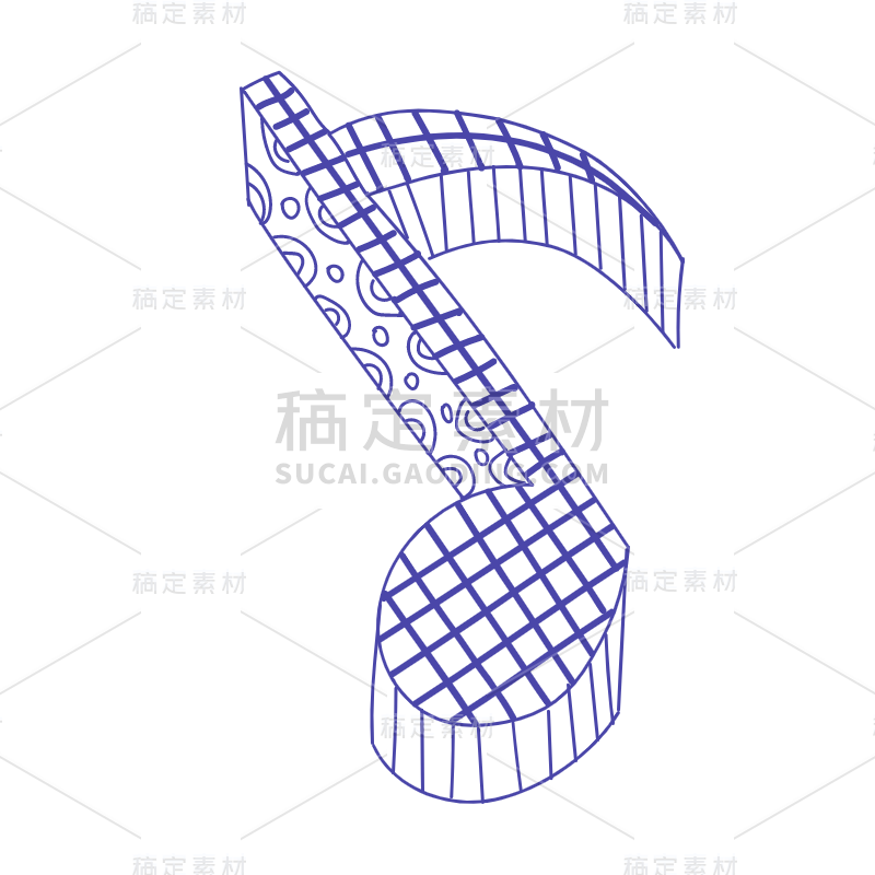 手绘-音符元素贴纸SVG-9