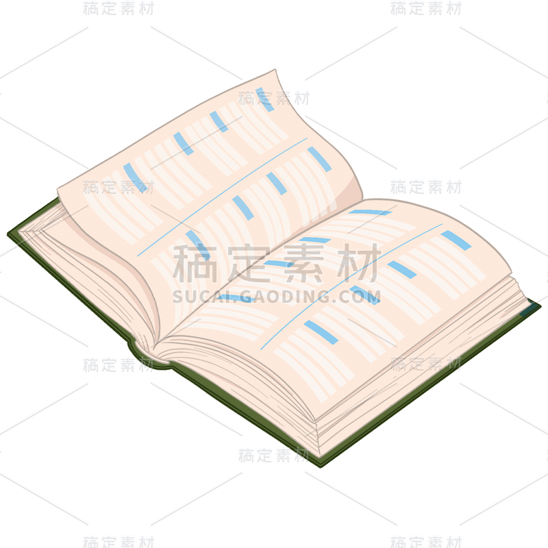 手绘-字典词典教育培训贴纸8