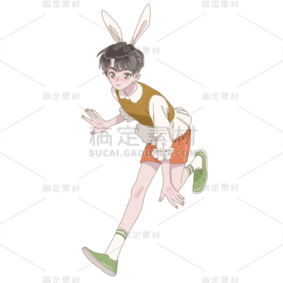 手绘-二次元动漫人物插画17