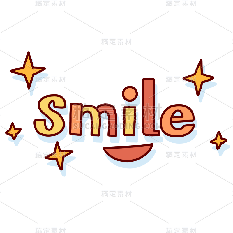 卡通-秋天氛围专题贴纸-smile