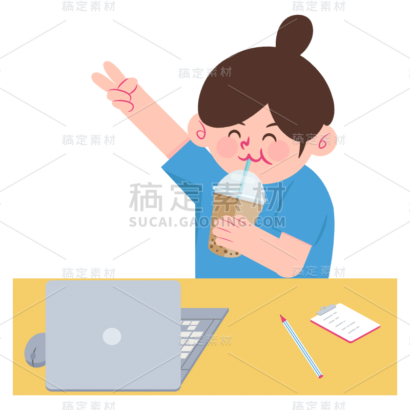 扁平-职场打工人人物插画-SVG10