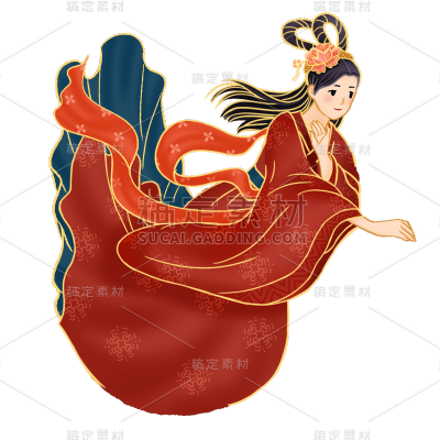 金边中国风七夕节元素贴纸5