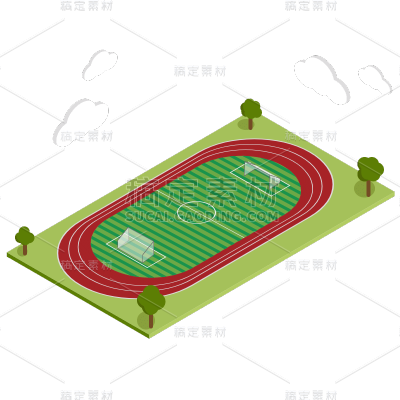 矢量-2.5D-学校建筑元素