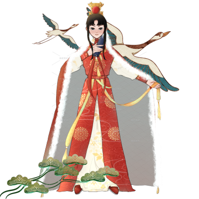 手绘风-中国风人物插画-贾宝玉