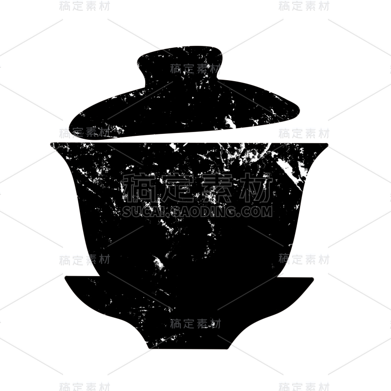 手绘-茶文化器具元素-茶杯