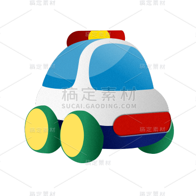 手绘风-儿童玩具-玩具车