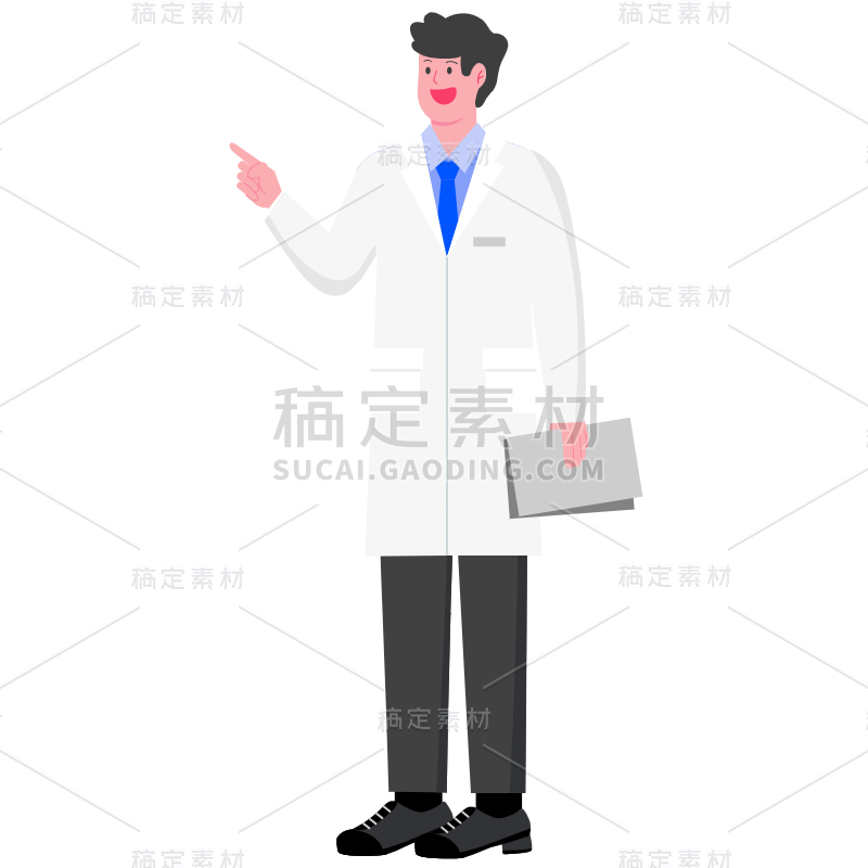 扁平-医疗人物插画-SVG-医生1