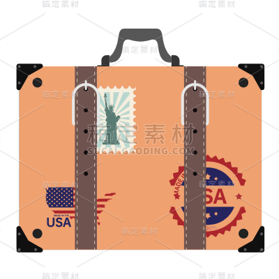 SVG-留学国家旅行箱贴纸
