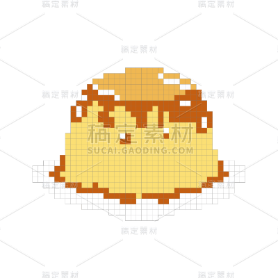 手绘-像素风贴纸套系SVG-布丁