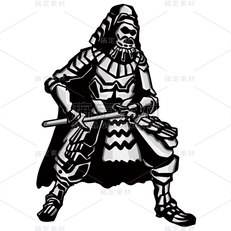 欧洲骑士铠甲人物贴纸-SVG3