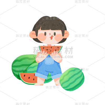 【微商】小暑社交营销场景手绘贴纸