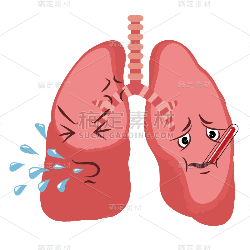 肺结核医疗元素贴纸-SVG8