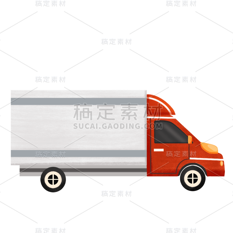 手绘-交通工具-货车