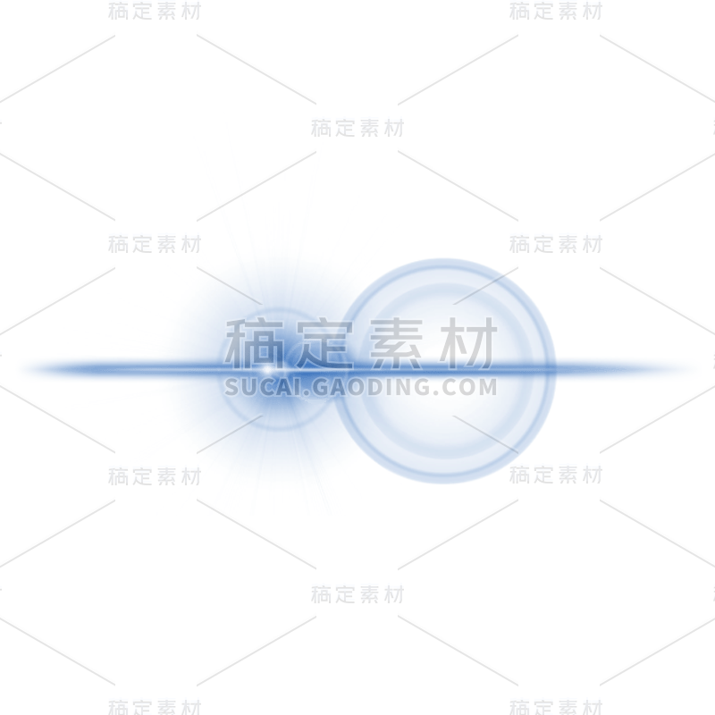 手绘-蓝色闪光装饰元素贴纸8