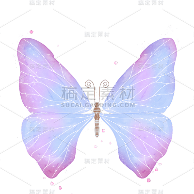 手绘-动物元素蝴蝶贴纸4