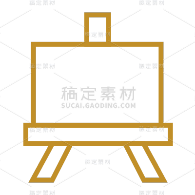 ICON-矢量美术工具icon-画架