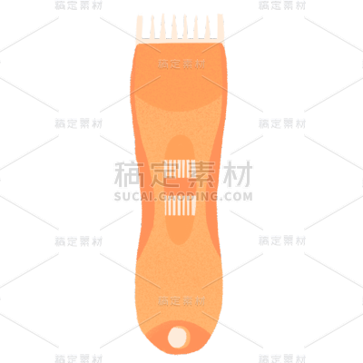 扁平-美发元素-推发机