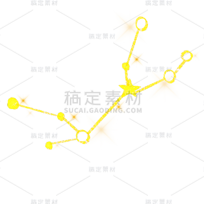 手绘-简约十二星座贴纸-处女座