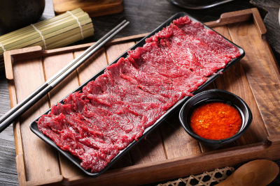 美食系列写实火锅食材牛肉
