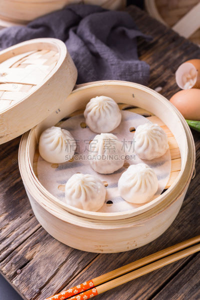 美食系列写实港式茶点小吃小笼包