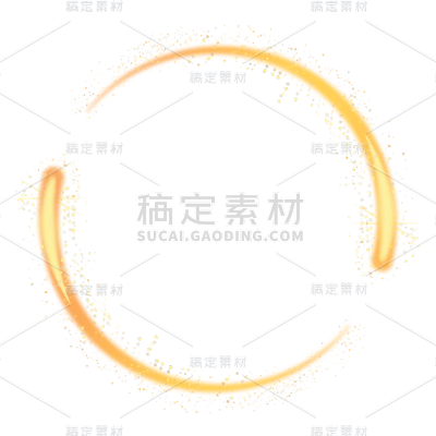 手绘-商务黑金粒子元素-圆形