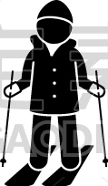skiing kid