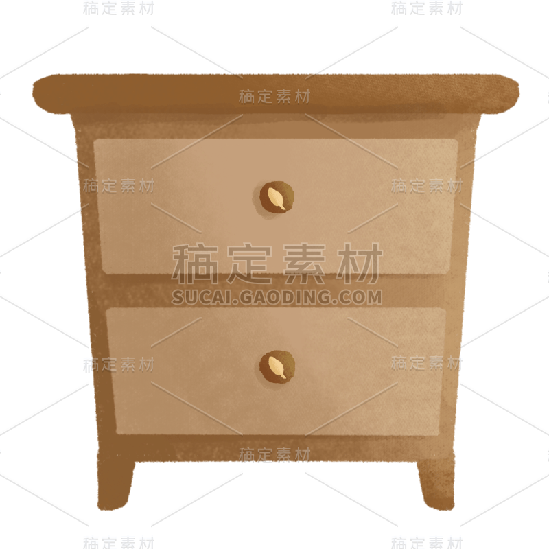 手绘-秋天元素-柜子