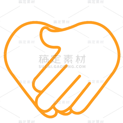 ICON-矢量爱心握手公益图标20