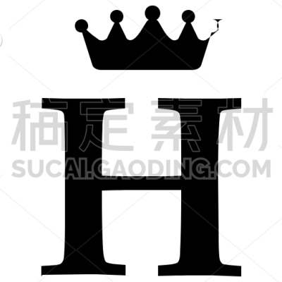 Royal, Alphabet, Crown, Letter, English, H