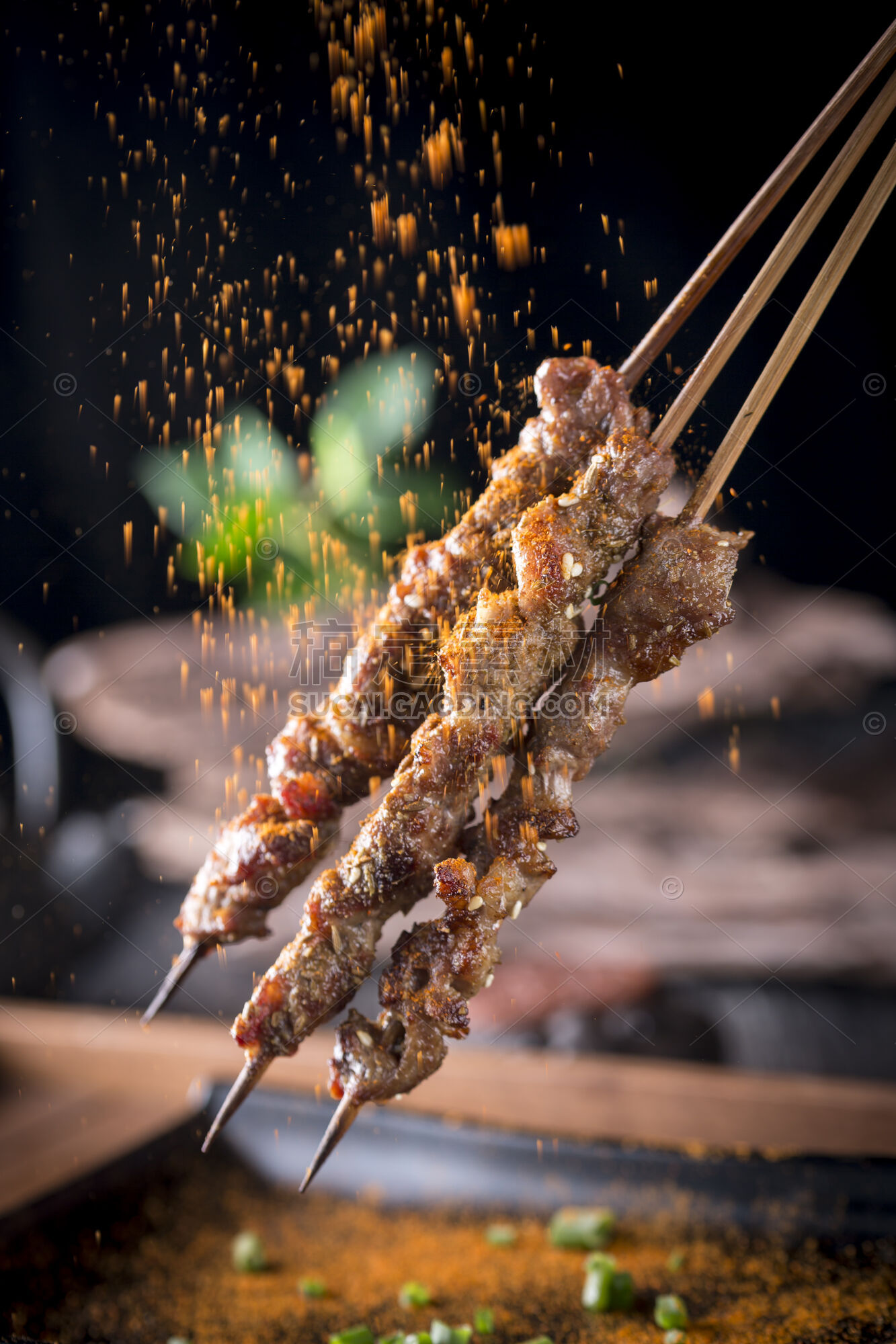 美食系列实景夜宵烧烤烤肉串