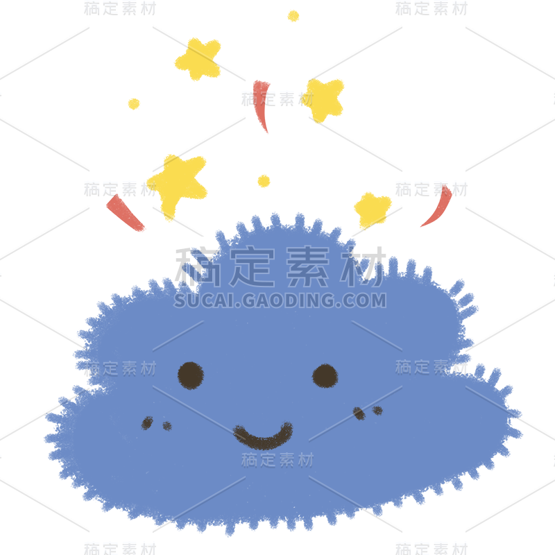 手绘-冬天问候专题贴纸-云朵