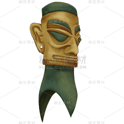 手绘-初高中课程辅导贴纸-黄金面具