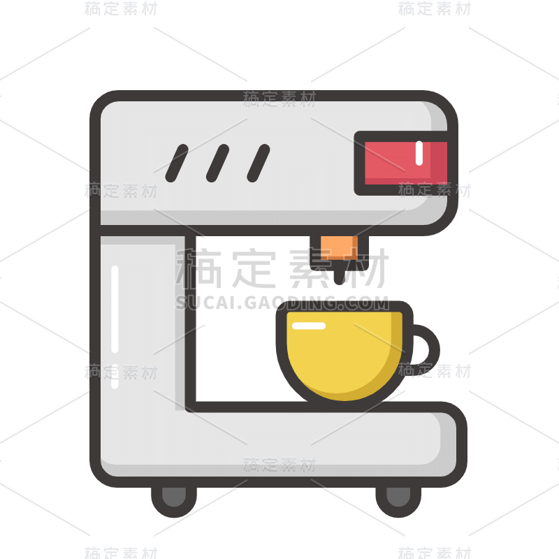 ICON-旅游类图标贴纸-SVG-咖啡机